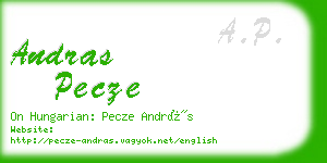 andras pecze business card